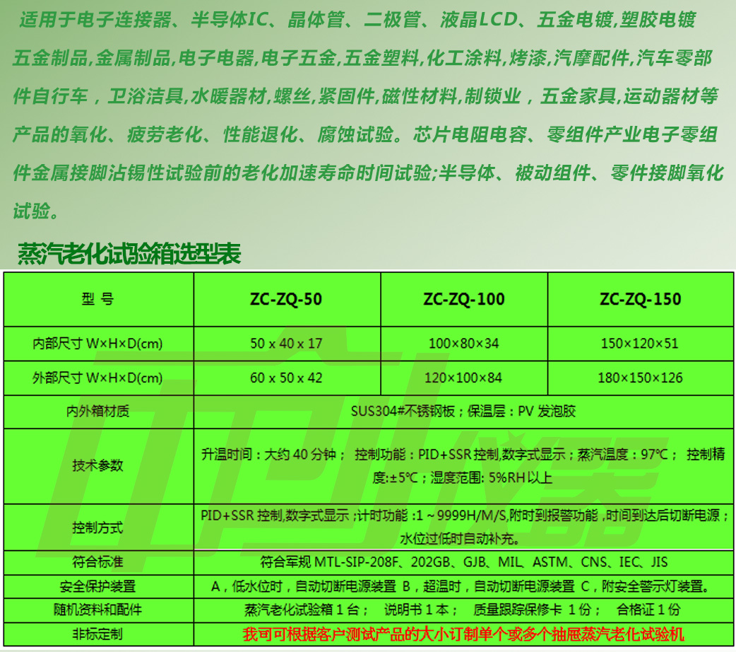 蒸汽老化试验箱用途介绍